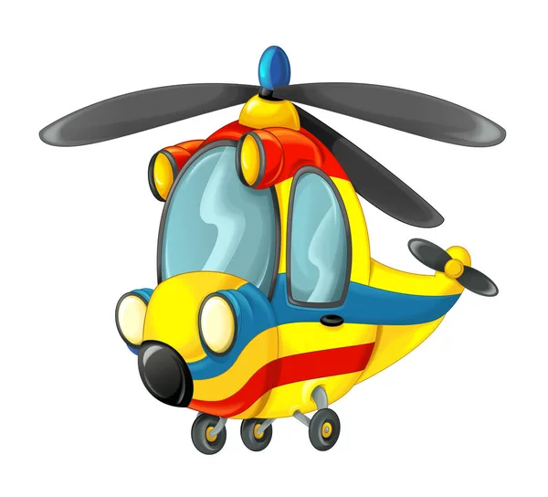 卡通消防员直升机 — 图库照片