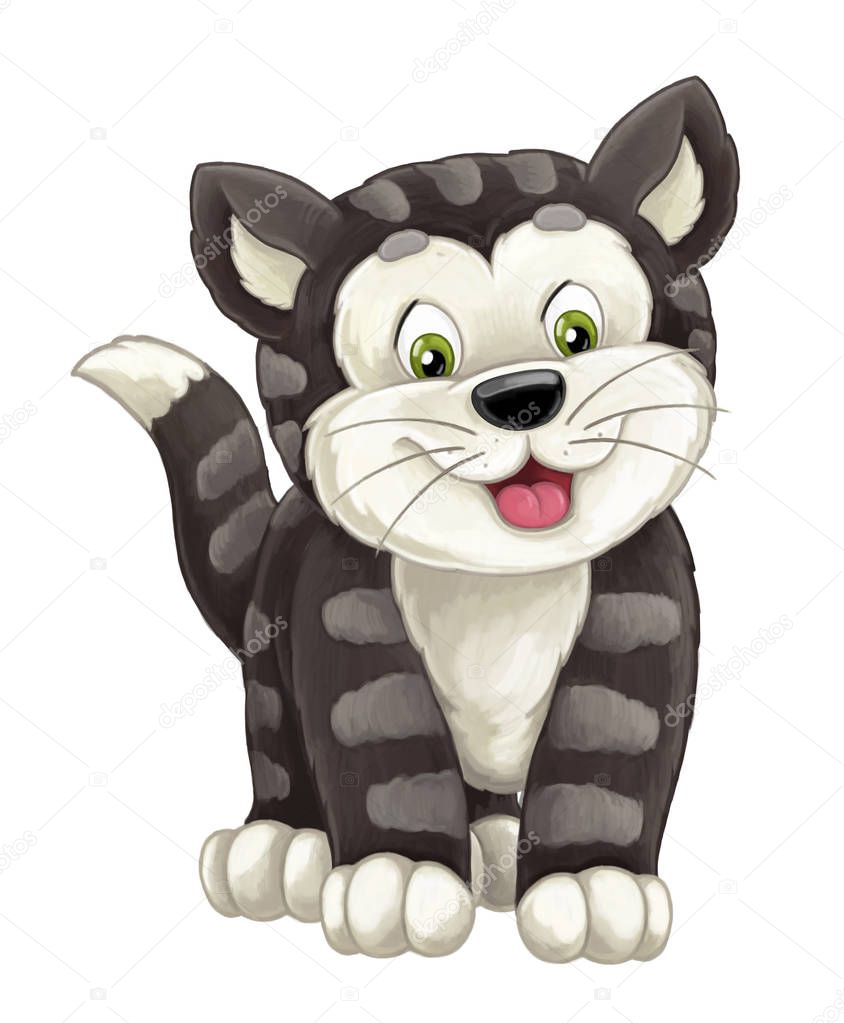 Cartoon happy cat