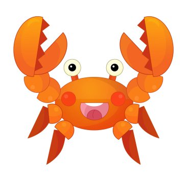 ayakta ve gülümseyen çizgi film deniz Yengeç