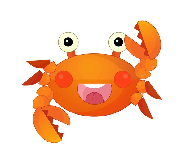 卡通海螃蟹站和微笑 — 图库照片