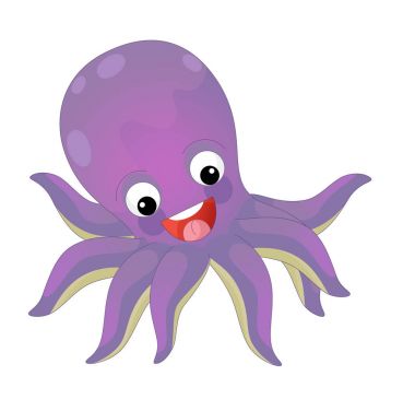 Deniz ahtapot yüzme ve seyir