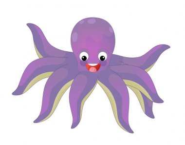 Deniz ahtapot yüzme ve seyir