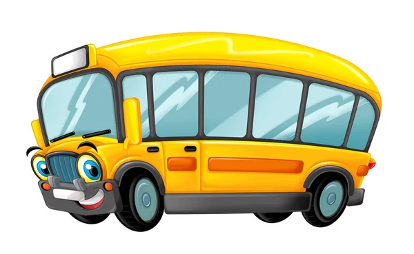 Dibujos animados feliz y divertido autobús de dibujos animados — Foto de Stock