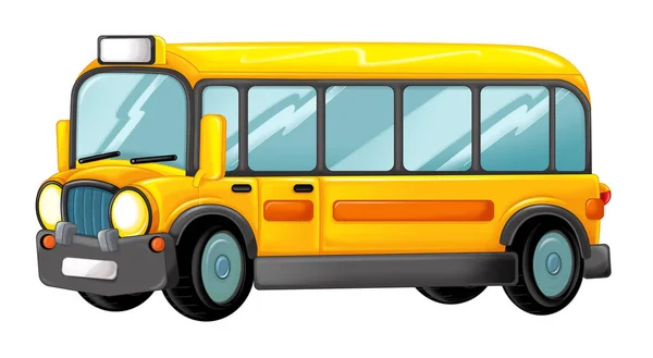 Λεωφορείο χαρούμενο και αστείο καρτούν κινούμενων σχεδίων — Φωτογραφία Αρχείου