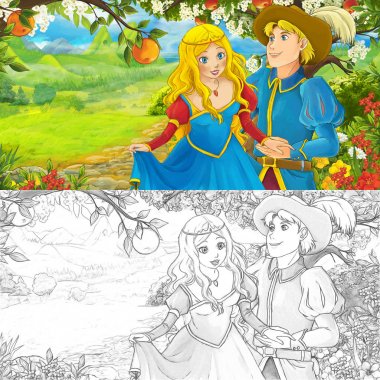 şirin royal çift üzerinde çayır çekici 