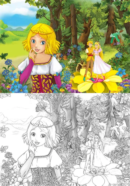 çekici çift çiçek orman üzerinde 