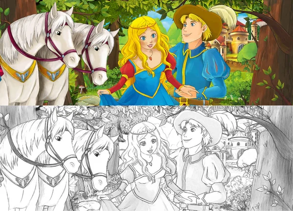 şirin royal çift üzerinde çayır çekici