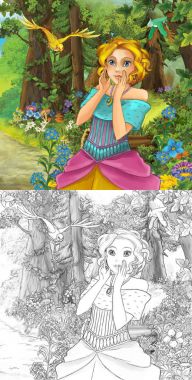 Ormanın içinde şirin princes  