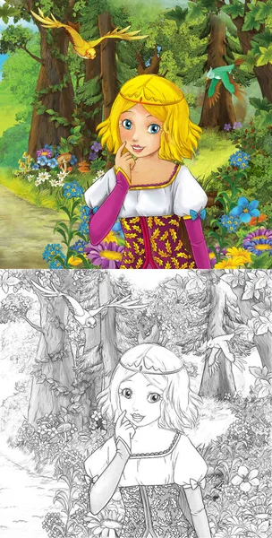 Ormanın içinde şirin princes  