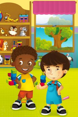 Çocuklarda bazı anaokulu ve gardırop  