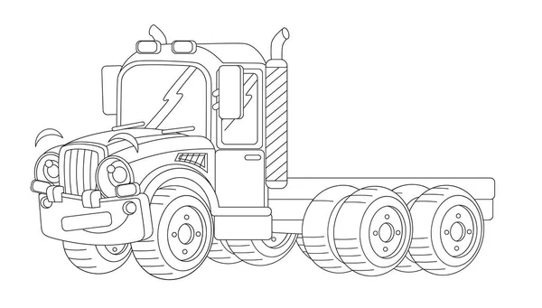 Caminhão de carga grande com reboque — Fotografia de Stock