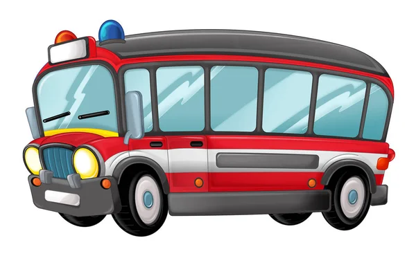 Cartoon funny looking cartoon bus