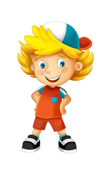 Cartoon happy and funny boy — Stock Photo, Image