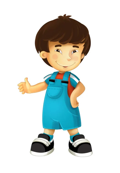 Cartoon happy and funny chinese boy — Stock Photo, Image