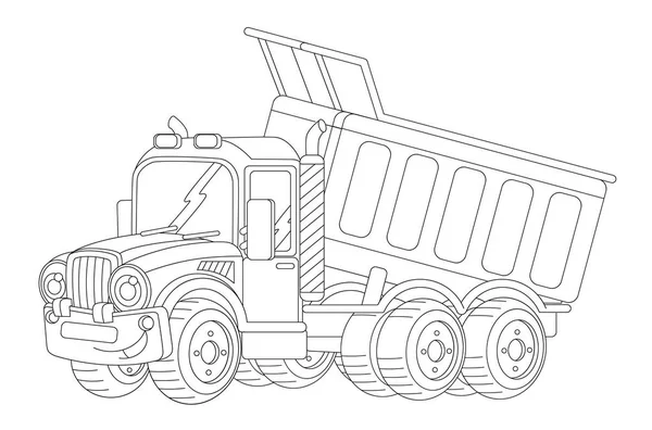 Grote lading vrachtwagen met aanhangwagen — Stockfoto