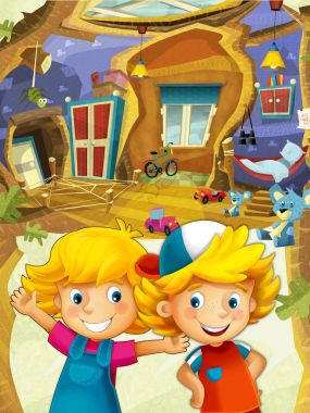 mutlu çocuk ve kız çocuk odası