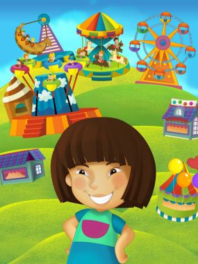 eğlenceli bir oyun olan çizgi film çocuk