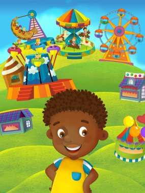 eğlenceli bir oyun olan çizgi film çocuk