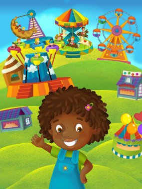 eğlenceli bir oyun olan çizgi film çocuk