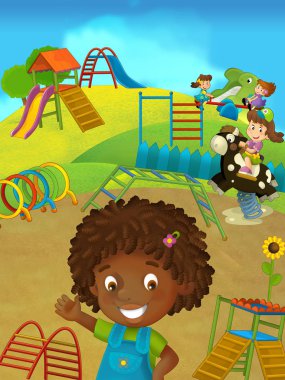 eğlenceli bir oyun olan çizgi film çocuk