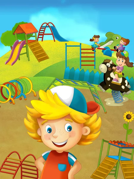 eğlenceli bir oyun olan çizgi film çocuk