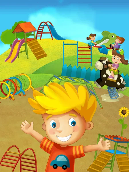 eğlenceli bir oyun olan çizgi film çocuk