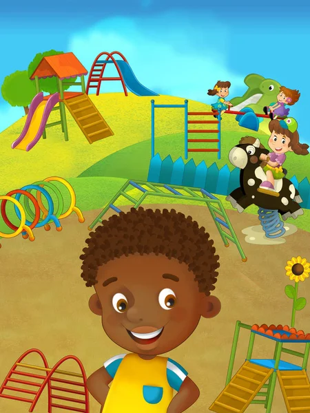 eğlenceli bir oyun olan çizgi film çocuk