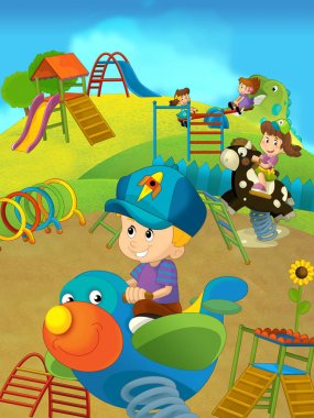 eğlenceli bir oyun olan çizgi film çocuk