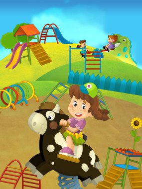 eğlenceli bir oyun olan çizgi film çocuk