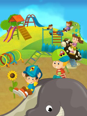 eğlenceli bir oyun olan çizgi film çocuk