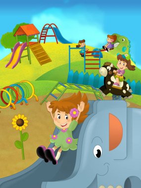 eğlenceli bir oyun olan çizgi film çocuk