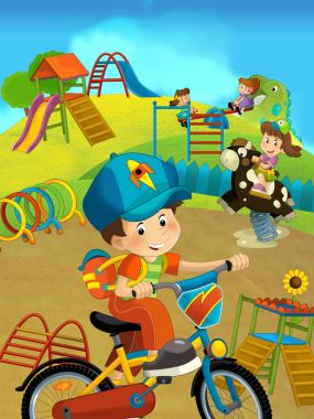 eğlenceli bir oyun olan çizgi film çocuk