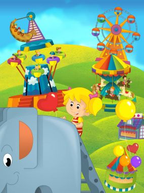 eğlenceli bir oyun olan çizgi film çocuk