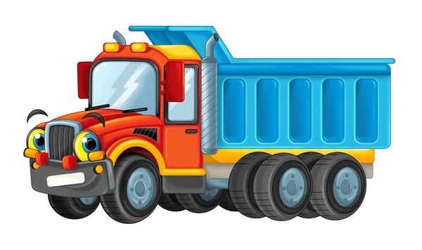 Cartoon caminhão de carga feliz — Fotografia de Stock