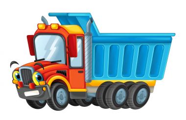 Karikatür mutlu kargo kamyon