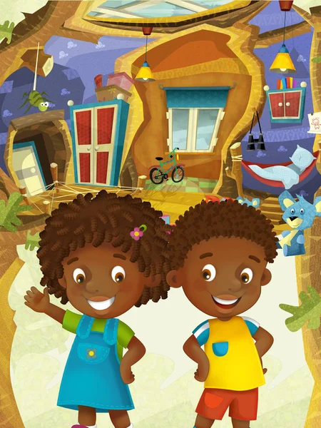 mutlu neşeli erkek ve kız Oda 