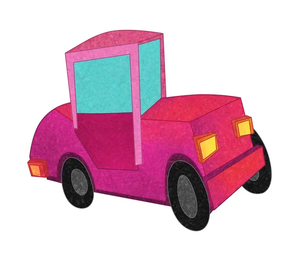 漫画面白い探しているおもちゃの車 — ストック写真