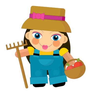 Çizgi film karakteri - izole bahçıvan