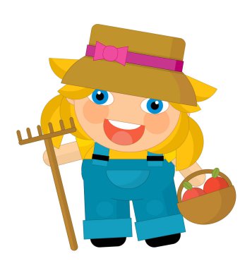 Çizgi film karakteri - izole bahçıvan