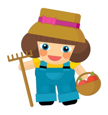 Çizgi film karakteri - izole bahçıvan