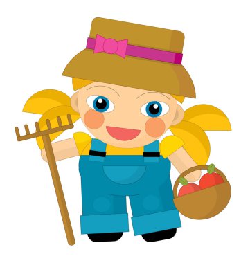 Çizgi film karakteri - izole bahçıvan