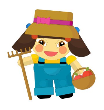 Çizgi film karakteri - izole bahçıvan