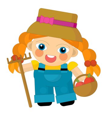 Çizgi film karakteri - izole bahçıvan