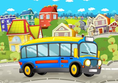 otobüs şehrin içinden sürüş 