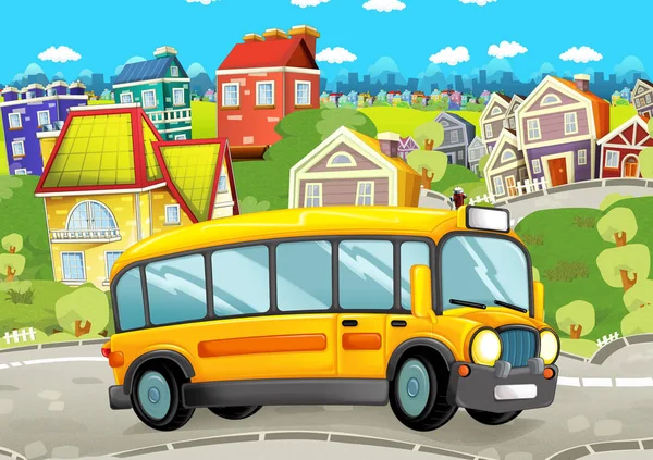 otobüs şehrin içinden sürüş