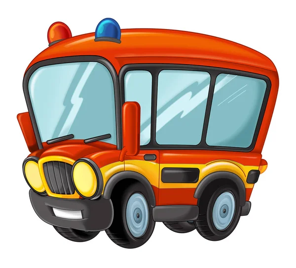 Autobús bombero de dibujos animados — Foto de Stock