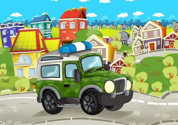 şehrin içinden sürüş yol kamyonundan askeri