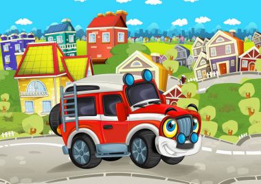 şehrin içinden sürüş yol araba