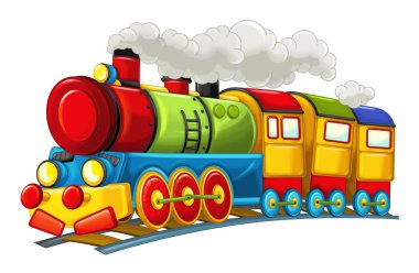 Karikatür komik buharlı tren arıyor