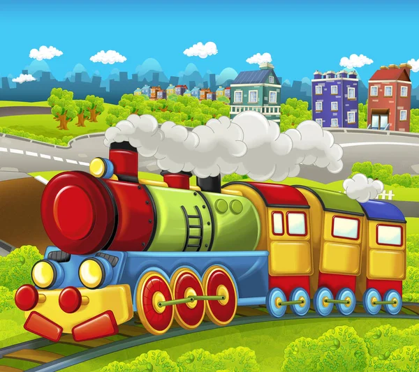 Trenin şehrin içinden 